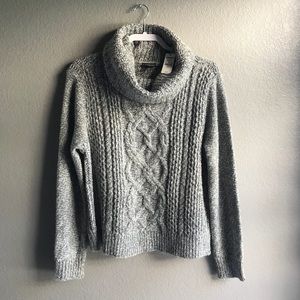 EXPRESS Gray Cable Knit Sweater